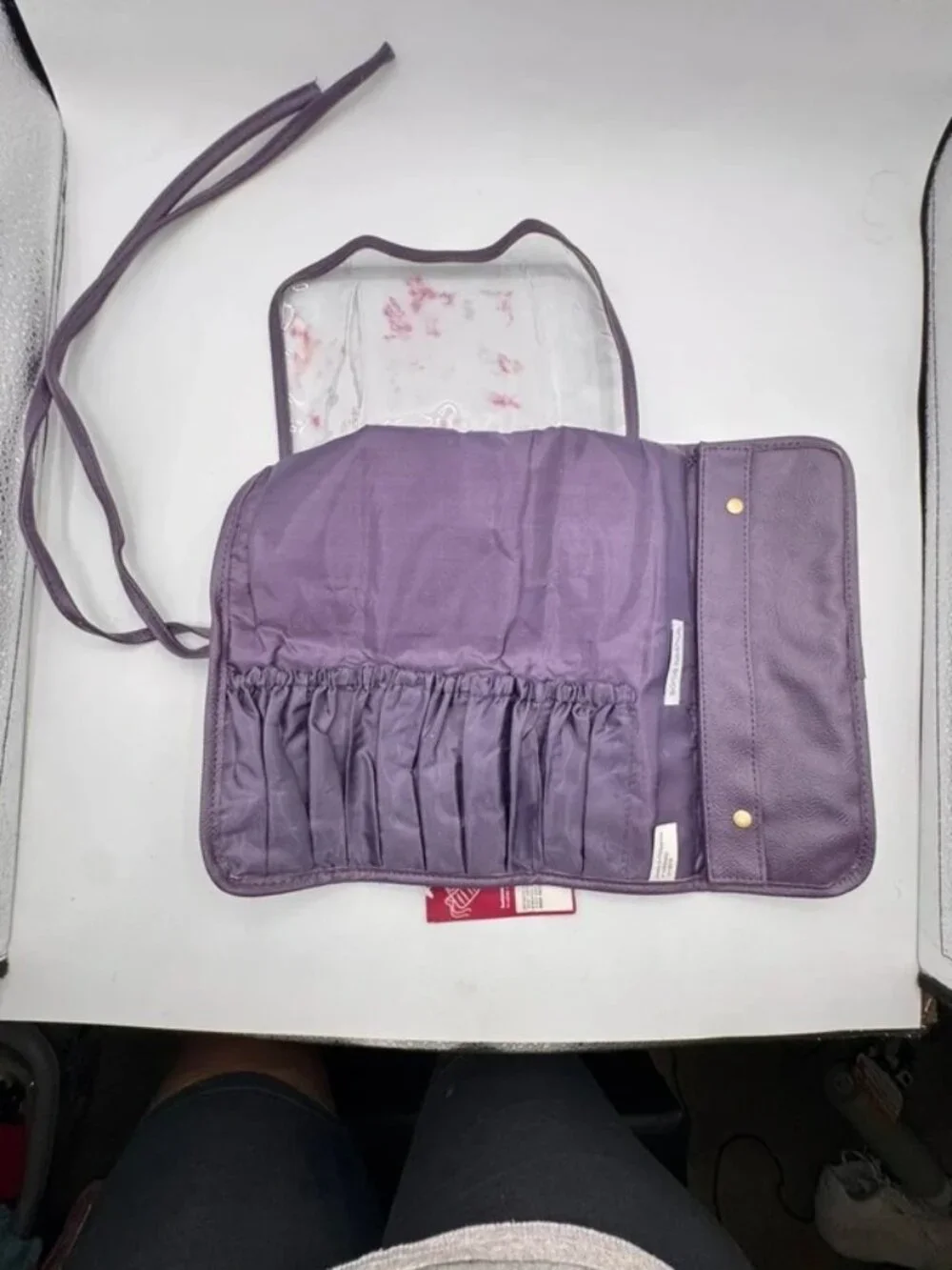 Make Up Brush Roll Up With 10 Brush Pockets